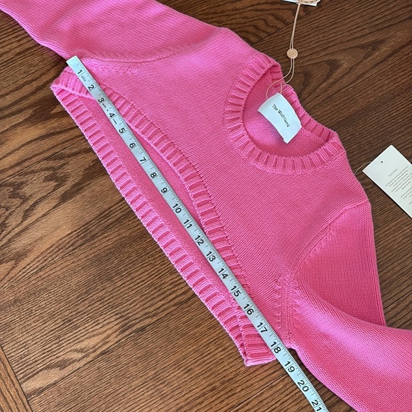 The Wolf Gang Pepe very crop layer PINK sweater cotton stretch NWT large - Picture 10 of 12